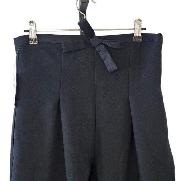 Anthropologie Corset Bow Pleated Wide-Leg Trousers, Black, High Rise, Size 6 - Picture 7 of 11